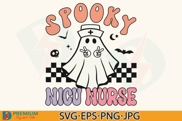 Spooky NICU Nurse SVG: A Retro Halloween Gem